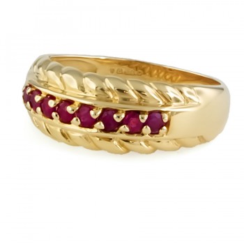 9ct gold Ruby half eternity Ring size M